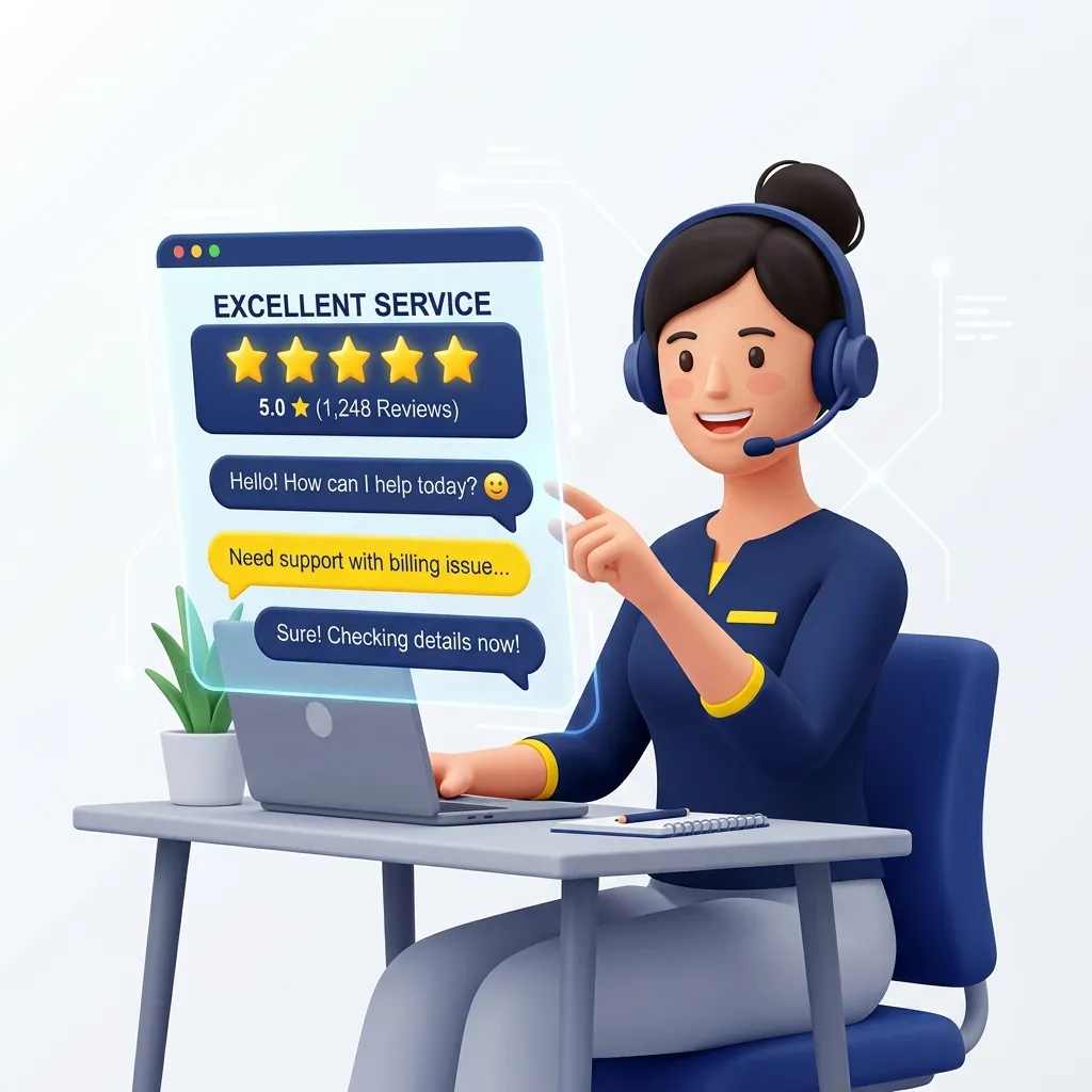Dedicated customer support agent managing multiple channels