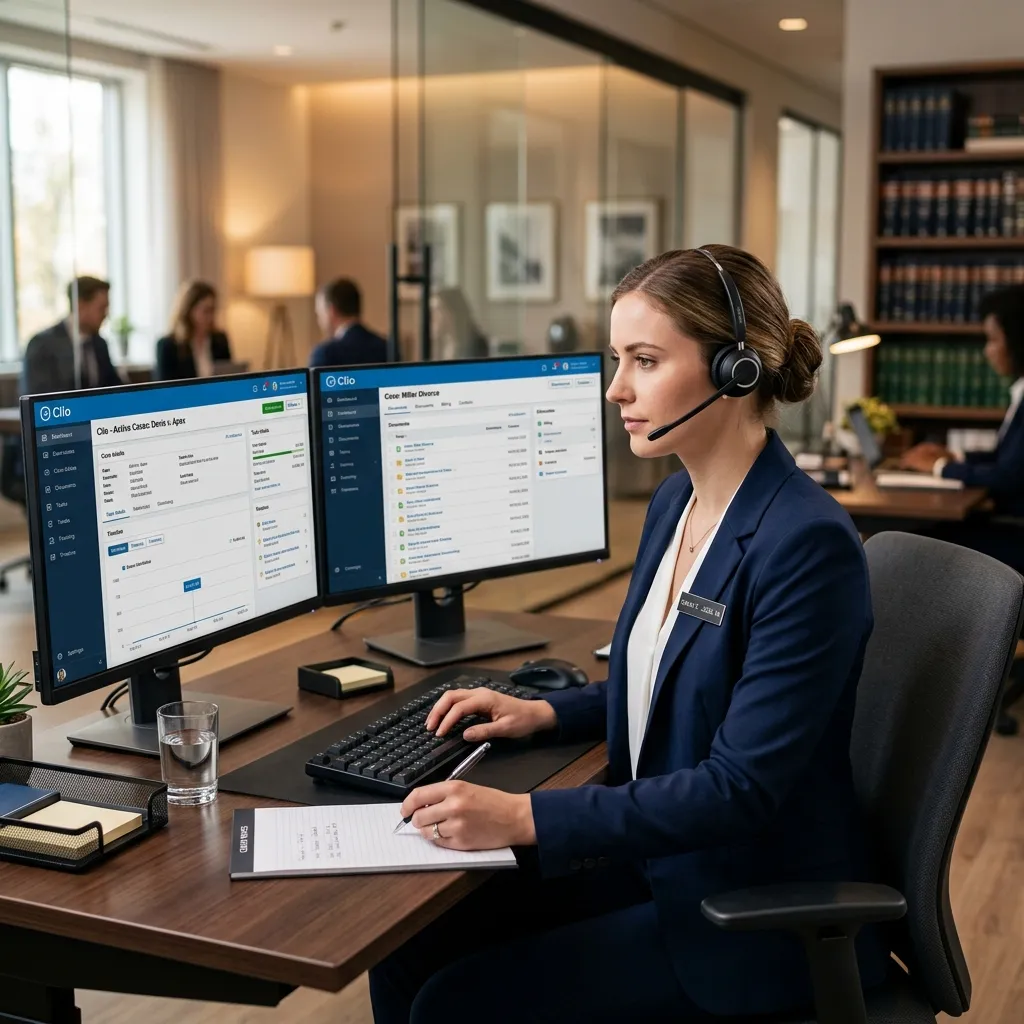 Legal virtual assistant using Clio case management software