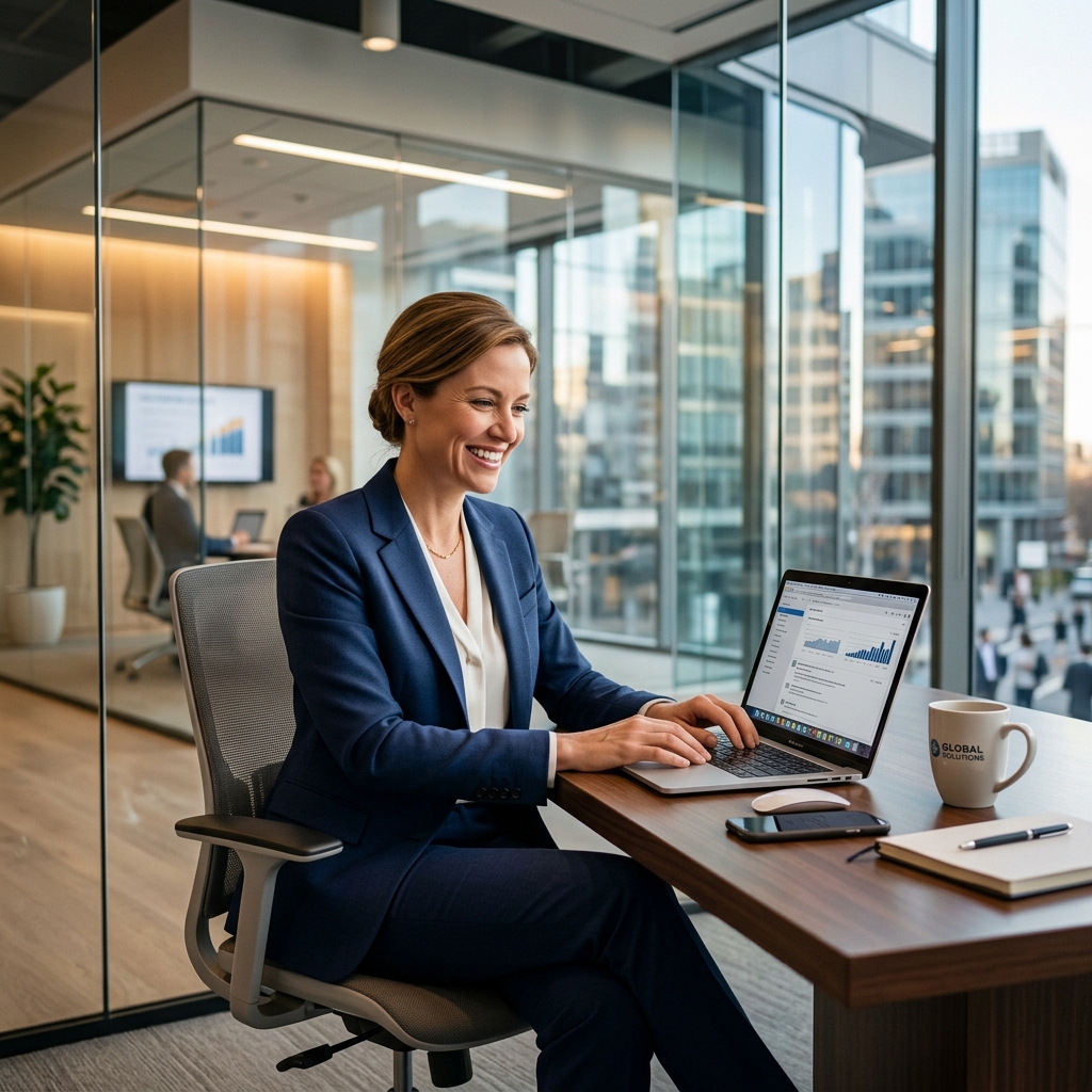 Executive Professional Utilizing MaverickAssist Automated Workflows